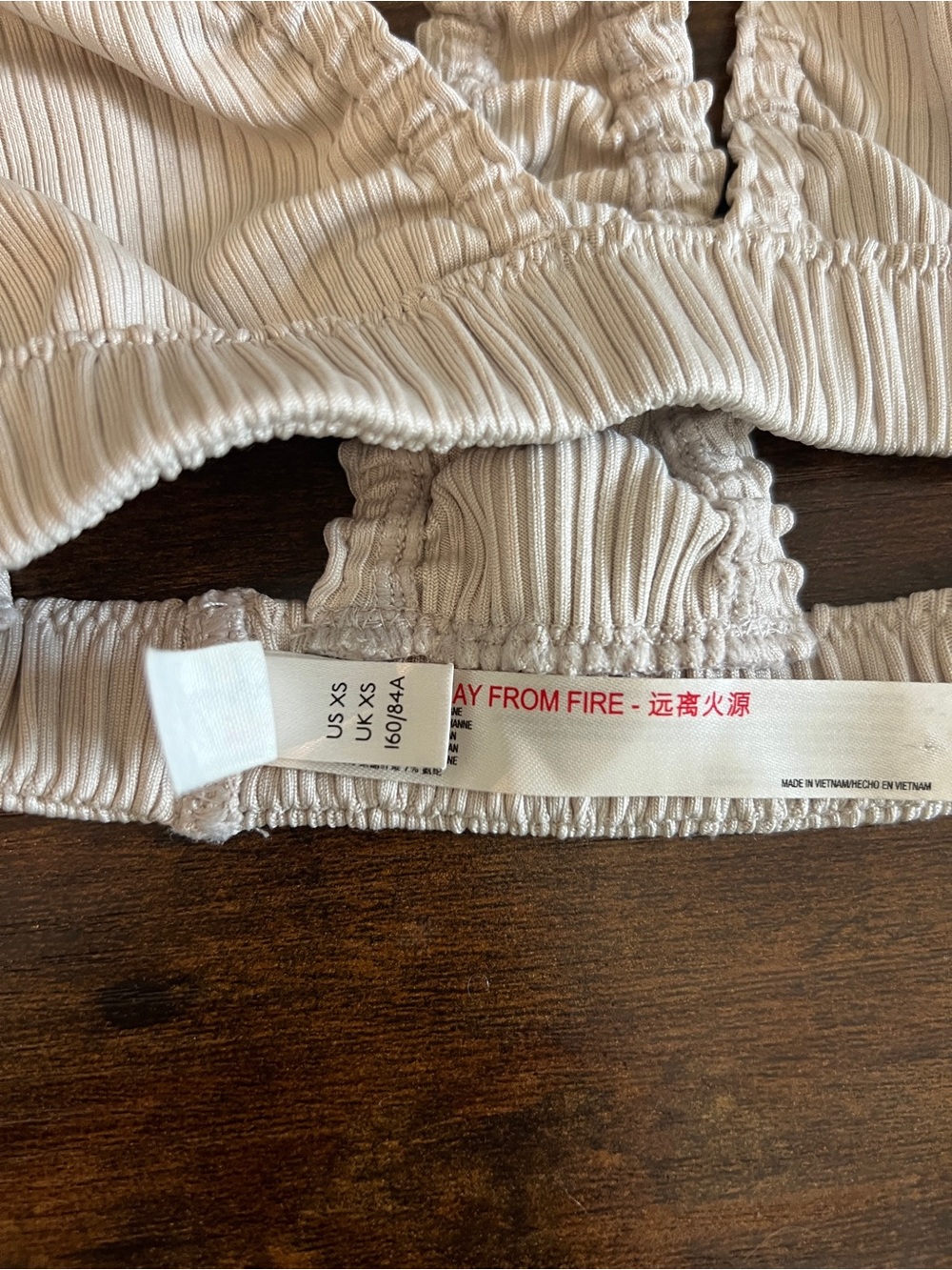 Free People Intimately Ribbed Ruched Triangle Bralette - XS - Picture 4 of 5